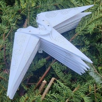 weiß Design 18 Arm faltbarer Außenstern ca. 60 cm !